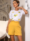 T-Shirt Malha Lemon Luzia Fazzolli