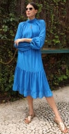 Vestido Chiffon Azul Luzia Fazzolli