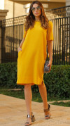 Vestido Linho Amarelo Luzia Fazzolli
